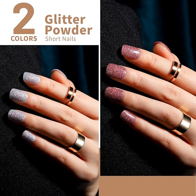 Teenitor 576Pcs Short Square Press On Nails Kit with Matte, Glossy, Glitter, and French Designs