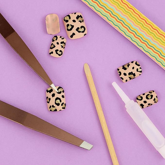 Forever 21 3pc Rose Gold Tweezer Set & Glitter Spoolie - Hair Removal Tweezers,Angled and Pointed Tweezer Set, Precision Tweezers & Eyelash Spoolie Set