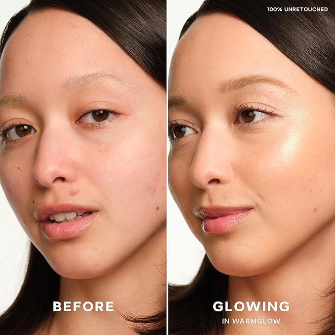 Saie Dewy Glow Duo - Dew Liquid Blush Lady (.40 oz), Mini Glowy Super Gel Warmglow (.5 oz) - Radiant Cheek Tint & Illuminating Primer for a Natural, Lit-From-Within Finish