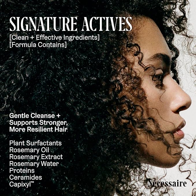 Nécessaire Rosemary Shampoo | Multi-Protien Strengthening Cleanse For Thinning Hair. For Women + Men. Good For All Hair Types/Textures. Free Of Sulfates. Color-Safe. 250 ml / 8.4 oz