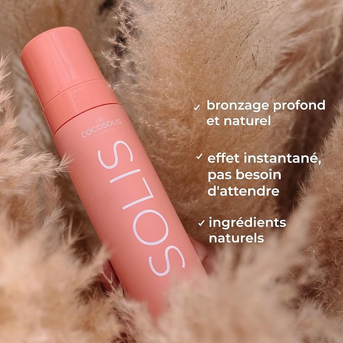 COCOSOLIS SOLIS Instant Weekend Tan Self-tanning lotion for face and body, mousse with immediate effect and washable, for a rich, natural and long-lasting tan, with plant-based DHA (200 ml)