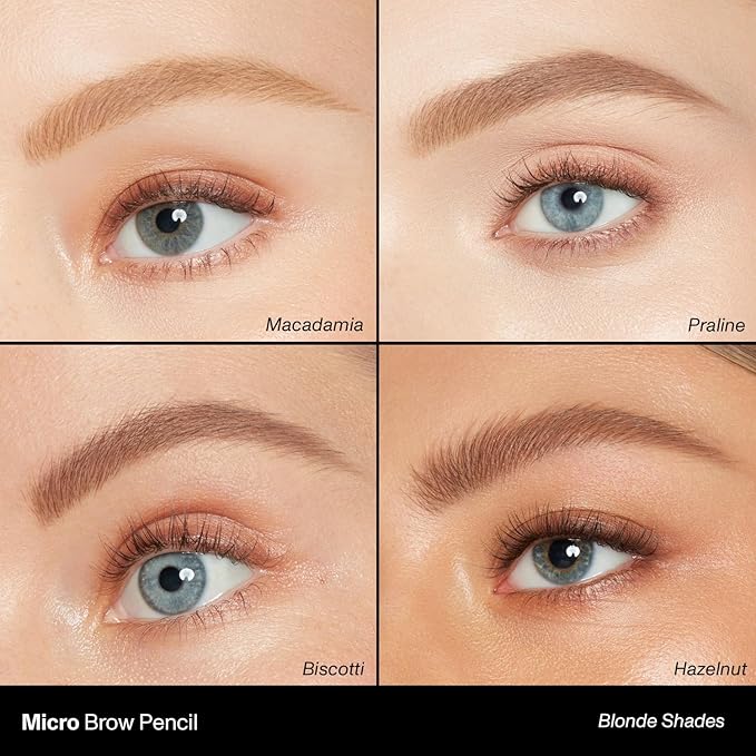 Morphe Micro Dual Eyebrow Pencil - Dual-Ended Brow Pencil Featuring a Retractable, Ultra-Precise, Pointed Tip - Richly Pigmented, Smooth-Gliding, Long-Lasting Wax Formula - Macadamia (0.003 oz)