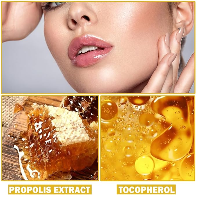 3PCS Bee Lip Balm Honey Pot Honey Strawberry Apple Sleeping Lip Mask Silky Hydrating Bee Lip Balm Lip Mask Overnight LipCare Products(Honey+Strawberry+Apple Lime)