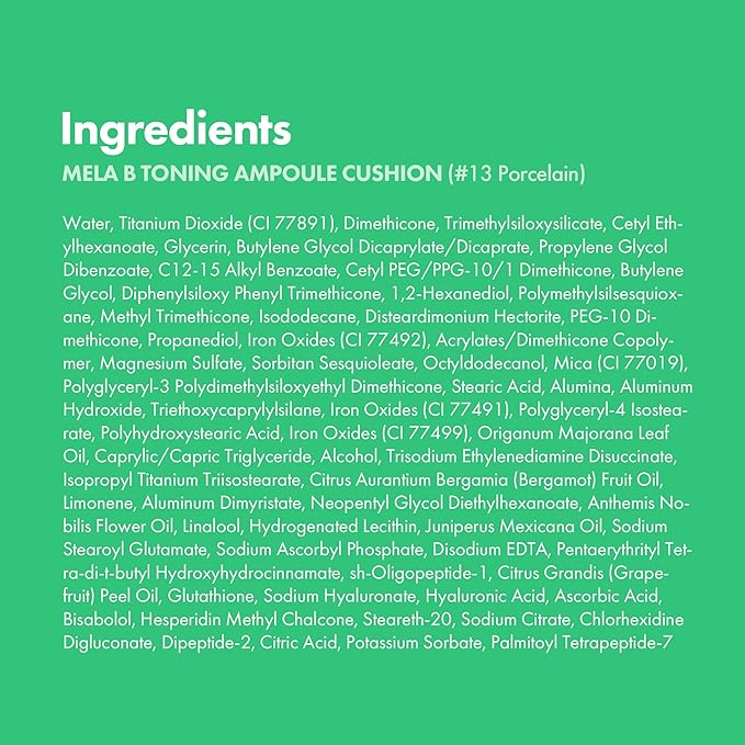 Easydew Mela B Toning Ampoule Cushion - 2-in-1 Korean Skin Care & Face Beauty Makeup - Age-Defying Full Coverage Cushion Foundation with Niacinamide & Hyaluron-Vital C 0.45 oz (#13 Porcelain)