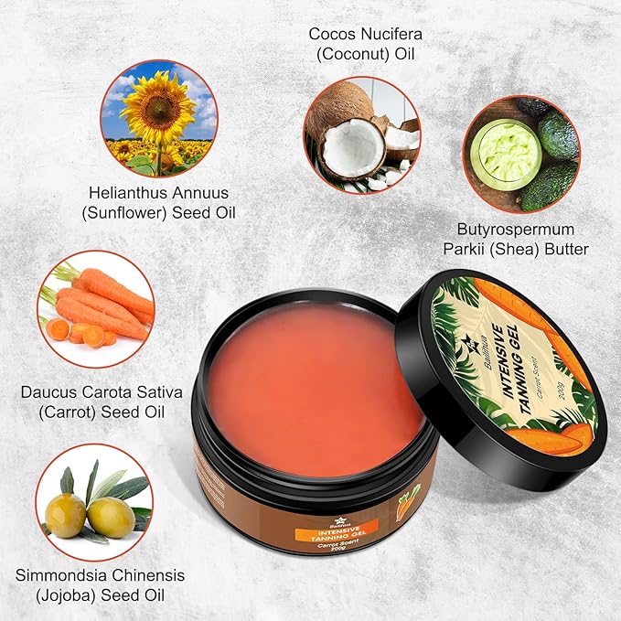 Tanning Gel Accelerator Sunbed Gel Carrot Scent