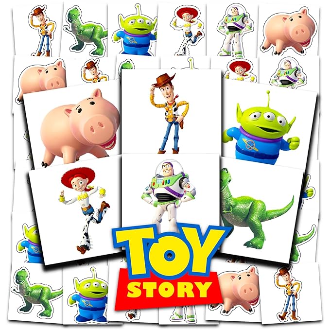 Disney Toy Story Tattoos Party Favors Bundle ~ 72 Perforated Individual 2" x 2" Toy Story Temporary Tattoos for Kids Boys Girls (Toy Story Party Supplies)