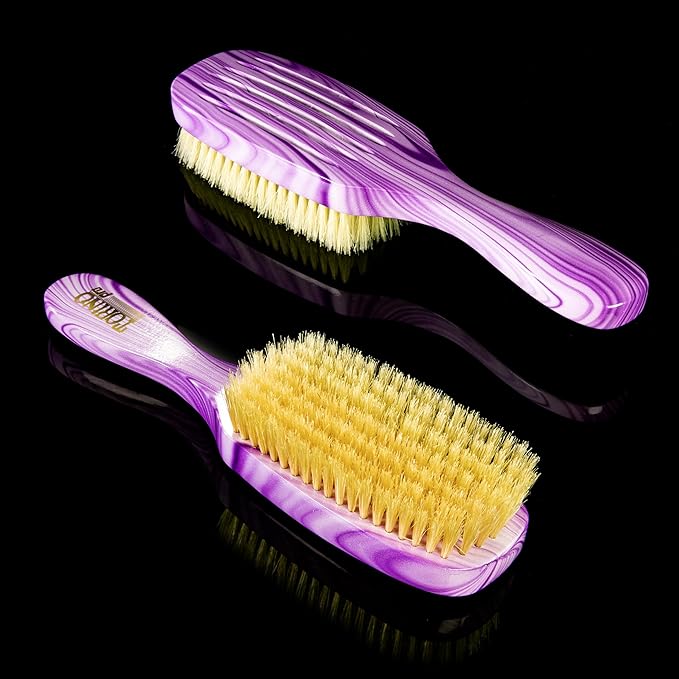 Torino Pro Wave Brush #701-7 Row Soft bristles -100% Pure Boar Bristles - Great for laying down your 360 Waves