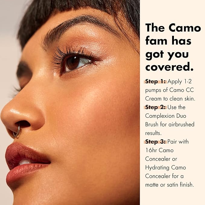 e.l.f. Camo CC Cream, SPF 30 Color-Correcting Medium-To-Full Coverage Face Foundation, Delivers An Airbrushed Finish, Vegan & Cruelty-Free, Deep 540 N