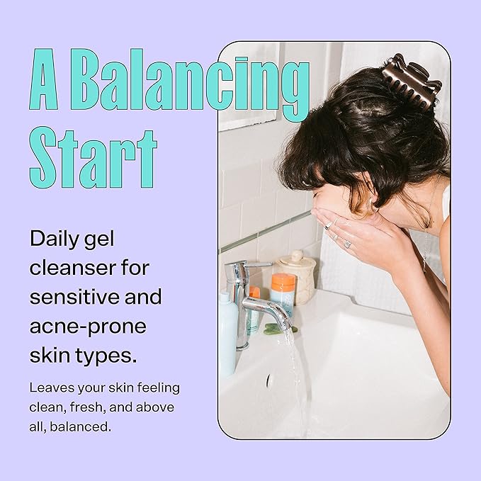 Bubble Skincare Slam Dunk Hydrating Face Lotion (50ml) + Fresh Start Gel Face Wash (125ml) + Bounce Back Hydrating Facial Mist Toner (55ml) - Balancing Skincare Routine