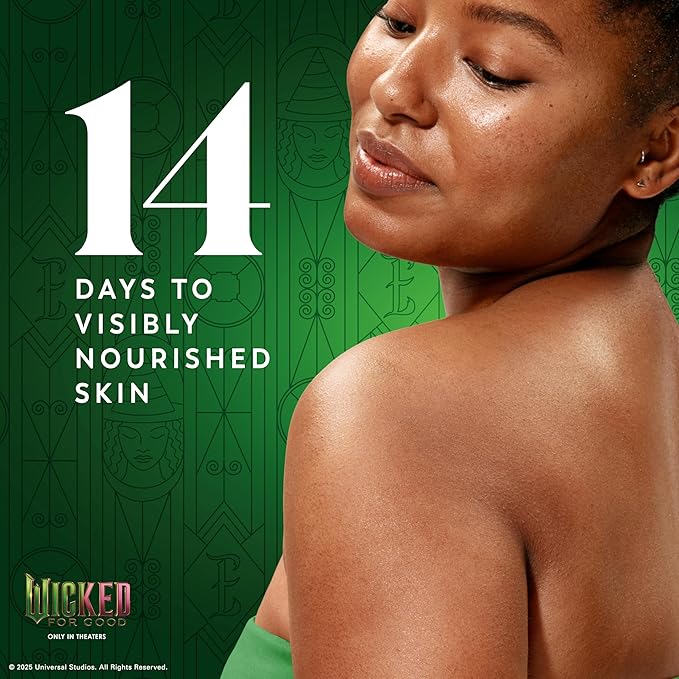 Olay Body Wash for Women, Wickedly Wonderful Elphaba’s Edition, Intensely Hydrating & Renewing, Pro-Hyaluronic Acid Serum with Vitamin B3, For All Skin Types, Cashmere Woods & Lime Scent, 20 fl oz