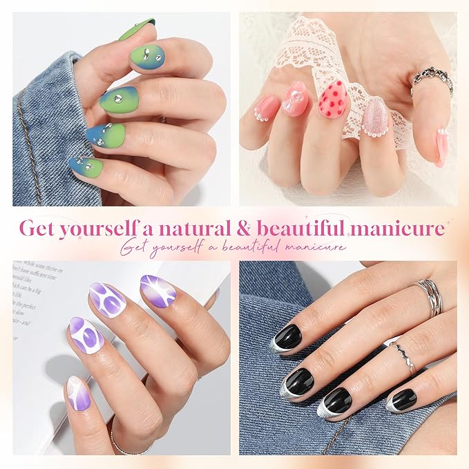 UNA GELLA Extra Short Almond Nail Tips, 312pcs XS Short Almond Gel Nail Tips Pre-Shaped Half Matte Full Cover No Need File Soft Gel Clear Fake Nails for Nails Extension Home DIY Salon 12 Sizes