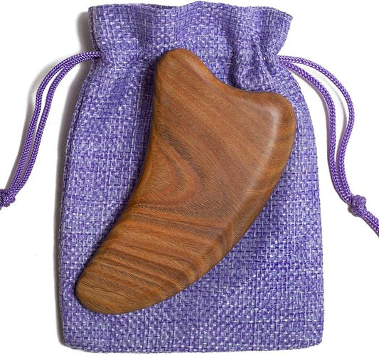 Gua Sha Tool for Face, Gua Sha Facial Tools for Face Massage, Wooden Guasha Tool Reduce Puffiness - Green Sandalwood