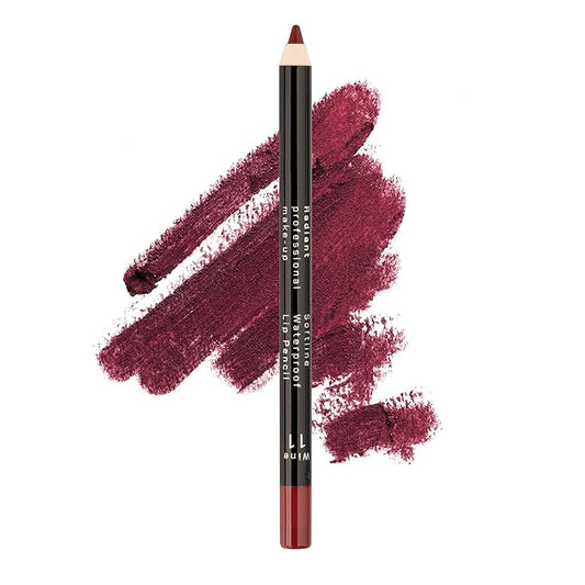 Radiant Professional Waterproof Lip Liner Pencil - Long Lasting Lip Liner for Defined Lips - Soft & Creamy Lipliner with Vitamin E - 1.20gr, (11 WINE)