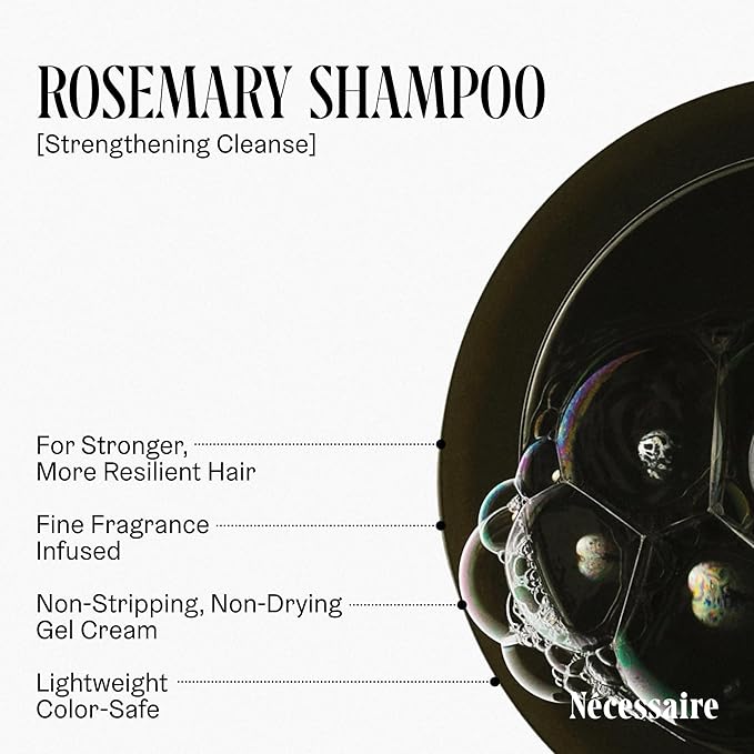 Nécessaire Rosemary Hair Duo - Shampoo and Conditioner Set for Women + Men. Rosemary Oil + Proteins For Stronger Hair. 500 ml / 16.9 fl oz