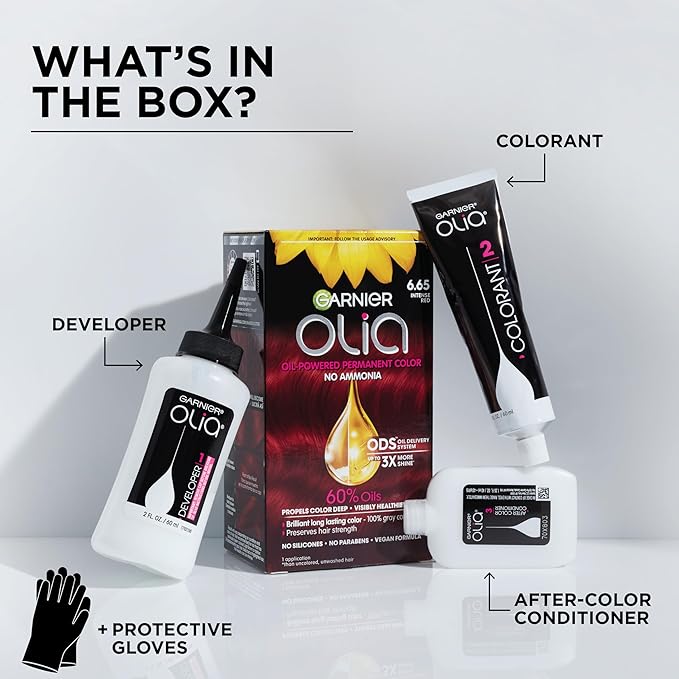 Garnier Hair Color Olia Ammonia-Free Brilliant Color Oil-Rich Permanent Hair Dye, 5.03 Medium Neutral Brown, 2 Count (Packaging May Vary)