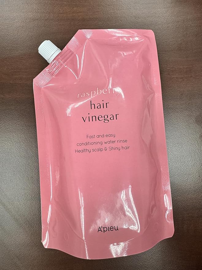 A'PIEU Raspberry Hair Vinegar Rinse Refill 13.6 fl oz - Scalp Treatment for Balanced pH, Shiny Hair | Korean Hair Care I Clarifies & Encourages Growth | Dandruff & Oil Control