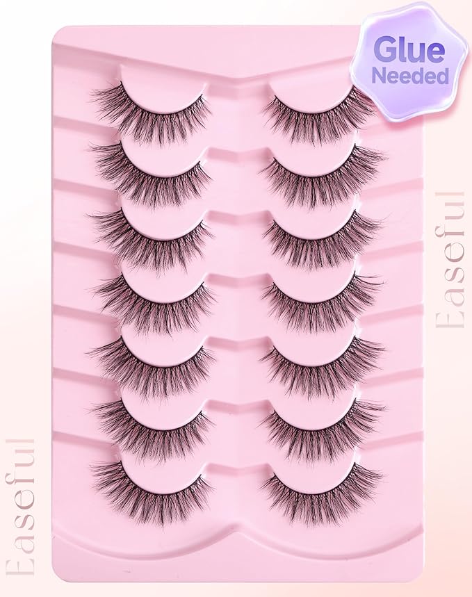False Eyelashes Natural Wispy Lashes Fluffy Fake Lashes Flared-07