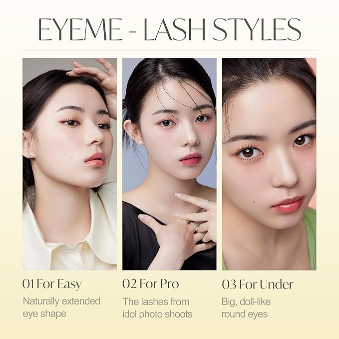 EYEME Eyelash x Artist Collaboration NO.02 – 5 Set Pack, Lightweight False Eyelashes, Wispy Lashes for a Flawless Natural Look, Perfect for Daily Wear & Comfortable Fit, K-Beauty