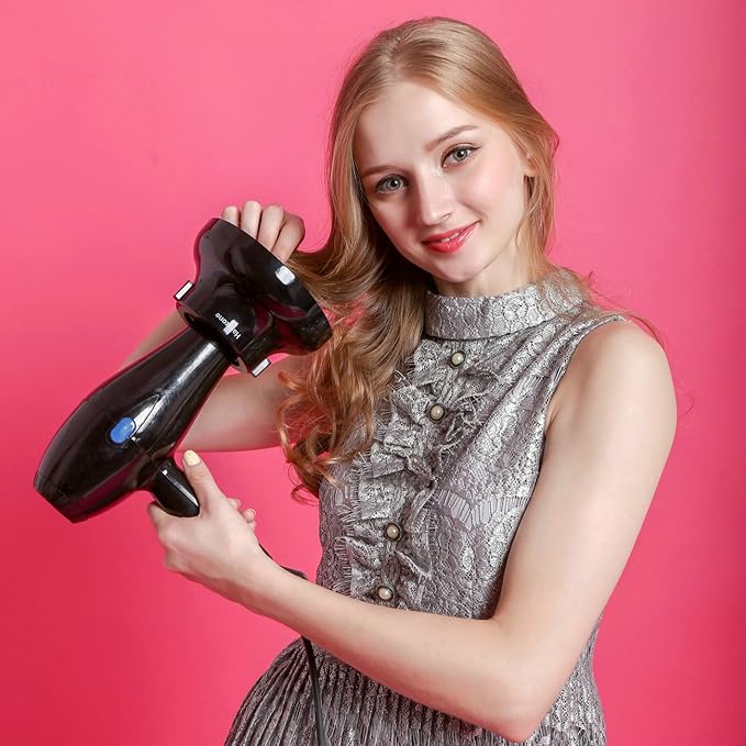 Hairizone Universal Hair Diffuser Adaptable for Blow Dryers with D-1.7-Inch to 2.6-Inch for Curly or Wavy Hair, Shiny Black