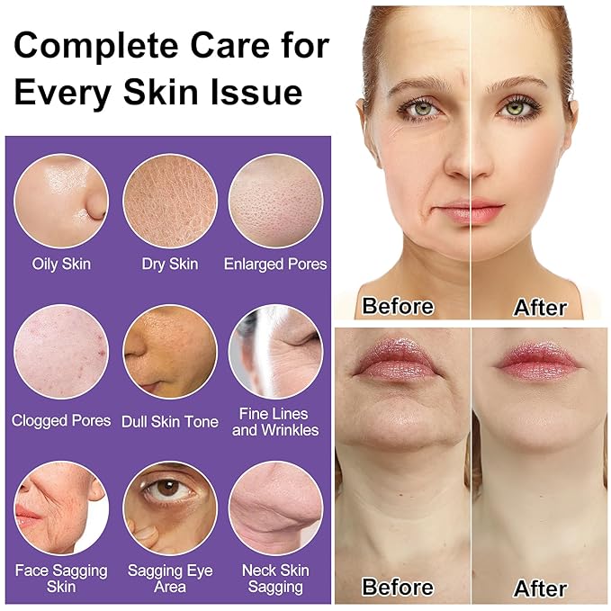 Skin Care Set,6Pcs Professional Womens Teens Tighten Lift Firm Skincare,Hydrate Anti-Aging Facial Routine Kit Travel Gift Set,Birthday Christmas Secret Santa Gifts for Women Teenage Girl Wife Mom