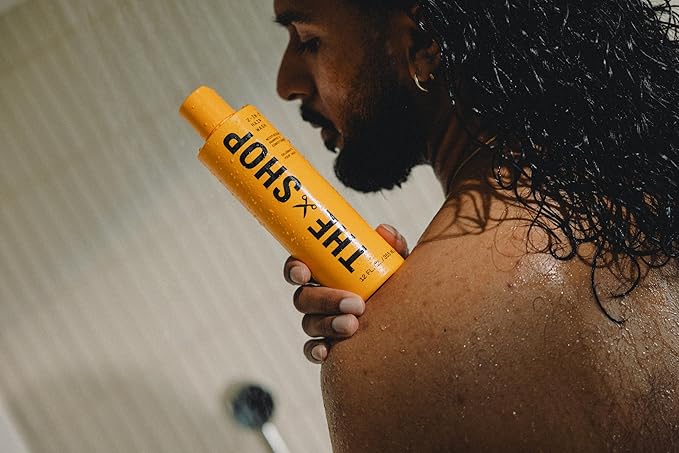 The Shop by LeBron James Men's 2-in-1 Moisturizing Hair Wash, Shampoo & Conditioner with Coconut-Derived Cleansers, Hydrates Hair & Scalp, Smoothes & Shines, Refreshing Eucalyptus Scent, 12 Fl Oz