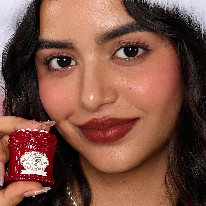 Flower Knows Strawberry Cupid Cake Lip Cream,Velvety-Smooth Matte Liquid Lipstick,Hydrating,Smudge-proof & Stain-Free Lip Stain(V09 Velvet,0.17 Fl Oz)