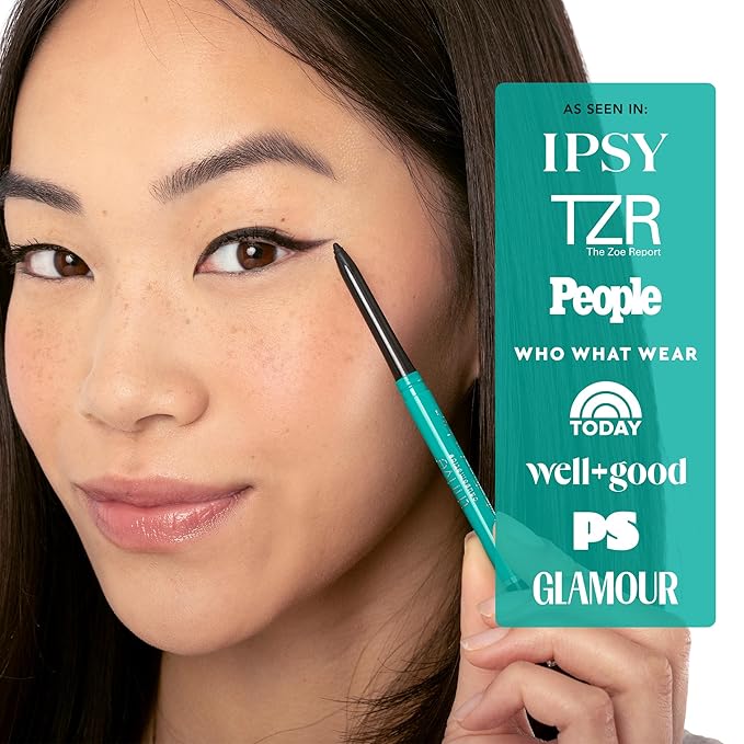 Thrive Causemetics Infinity Waterproof Eyeliner Pencil, Built In Sharpener & Smudge Tip, Long Lasting, Smudge Proof, Hyaluronic Acid & Shea Butter, Vegan & Cruelty Free, Lizzie (Moss Green Matte)