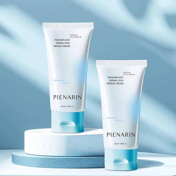 PIENARIN EGF Derma Cica Repair Cream, EGF Facial Moisturizer for Sensitive Skin, Redness & Barrier Repair | Korean Facial Moisturizer for Dry, Irritated Skin (1.69oz / 50ml)