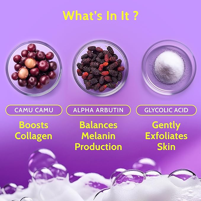 Chemist at Play Brightening Body Wash|Glowing Skin Vitamin C Bodywash | Helps to Reduce Fades Dark Spots, Evens out Skin Tone | Alpha Arbutin| 30X Vitamin C with Camu Camu |For Women & Men | 8 Fl oz