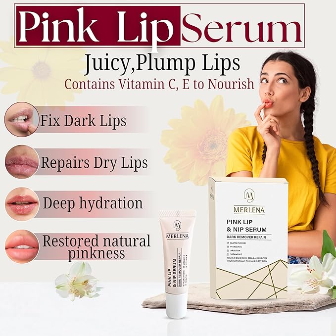 Merlena Pink Lip & Nip Serum 8ml
