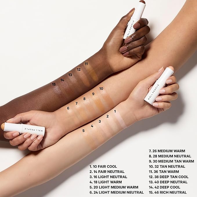 Well People Supernatural Complexion Stick Foundation + Concealer, Buildable, Light-to-Medium Coverage, Soft Matte Finish, Lightweight + Hydrating, Multi-Use, Vegan & Cruelty-Free, 24 Light/Medium
