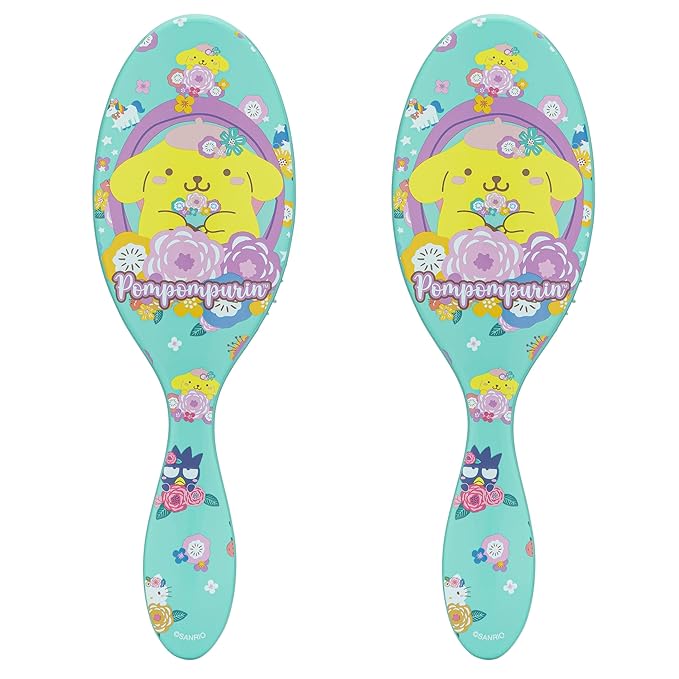 Wet Brush Hello Kitty and Friends Original Detangler Hair Brush, Pompompurin, Ultra-Soft IntelliFlex Bristles, Easy Detangling For All Hair Types (Wet Dry & Damaged), Women & Men, 2 Pack