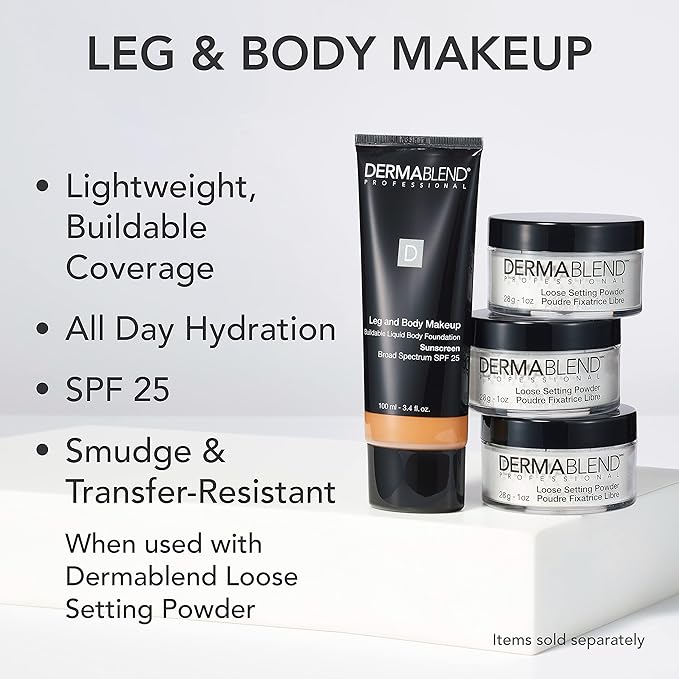 Dermablend Leg and Body Makeup Foundation with SPF 25, 70W Deep Golden,3.4 Fl Oz (Pack of 1)