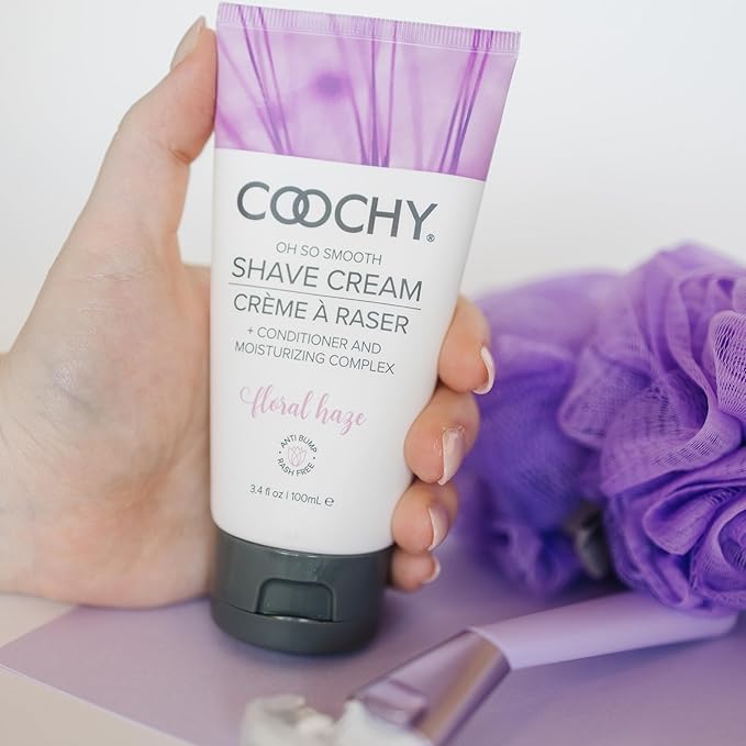 Coochy Intimate Shaving Cream for Women Sensitive Skin, Shave Conditioner & Moisturizer for Face & Body, Shave Cream, Anti-Bump, Floral Haze, 32 oz