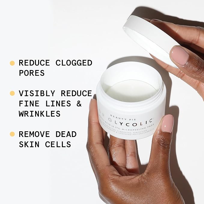 Beauty Pie Dr Glycolic Multi-Acid (6.5%) Micropeeling Glycolic Acid Pads For Exfoliating & Anti-Aging Benefits