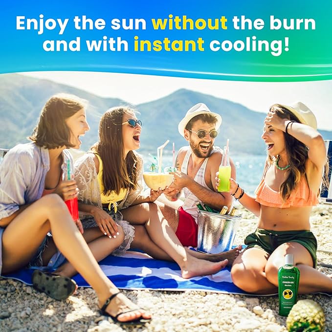 Rubber Ducky- Aloe Vera Cooling Gel, Sunburn Relief for Skin, Soothing Aloe Vera Gel, After Sun Moisturizer, Fast Absorbing Aloe Vera Gel with Vitamin E & Tea Tree Oil, Vegan, After Sun Care, 16 oz