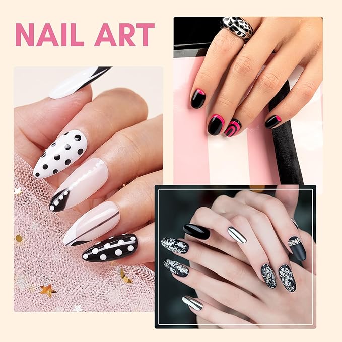 Makartt Black Gel Nail Polish 15ml, Noir Soak Off Gel for DIY Manicure & Nail Art Designs, UV/LED Light Cured, Long-Lasting Finish for Home & Salon Use