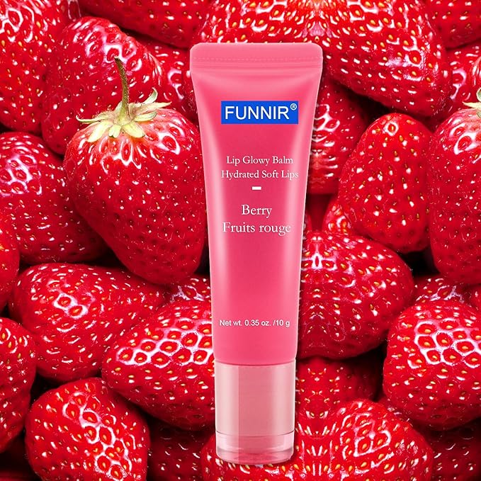 Lip Glowy Balm of Berry Scent,Moisturizing Lightweight,