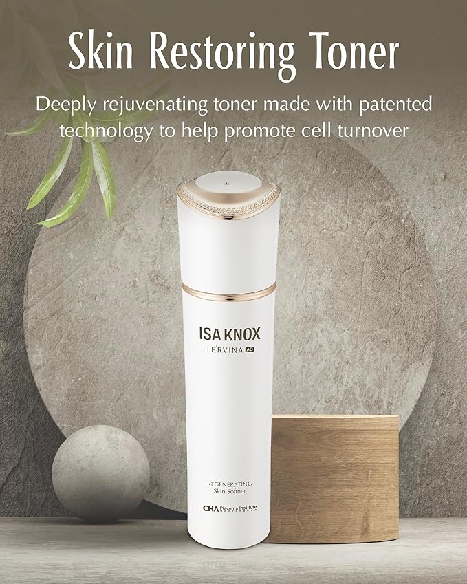 ISA KNOX TE'RVINA AD Regenerating Skin Softener (5.1fl oz) - Hydrating, Nourishing & Firming Toner for Youthful and Radiant Skin by LG Beauty. Placenta, Rose Absolute.