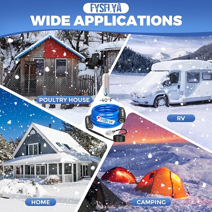 20FT Heated Water Hose for RV, Heated Drinking Water Hose, Low Temperature Resistant to -40°F, RV Accessories for Camper, Outdoor, Garden, Livestock & Agriculture(20FT)