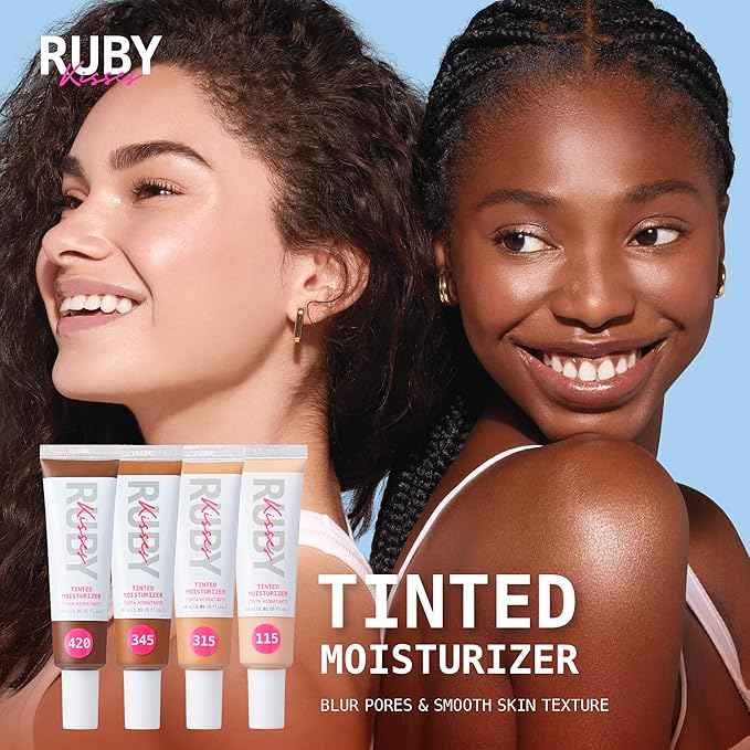 Ruby Kisses Tinted Moisturizer, Hydration, Calm & Revitalize Skin, Skin Perfecting, Blur Pores & Fine Lines, Natural Finish & All-Day Comfort Wear (Golden Beige)