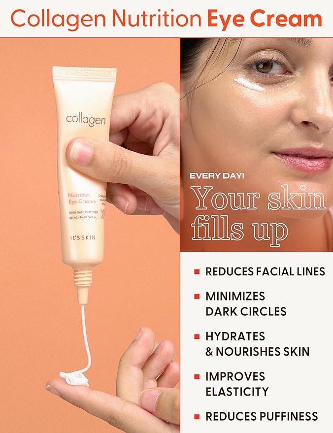 It'S SKIN Collagen Nutrition Eye Cream - Eye Bag Cream Eye Care w/Collagen | Korean Eye Cream for Dark Circles and Puffiness | Beauty & Personal Care Under Eye Cream for Puffiness and Bags 0.88 oz