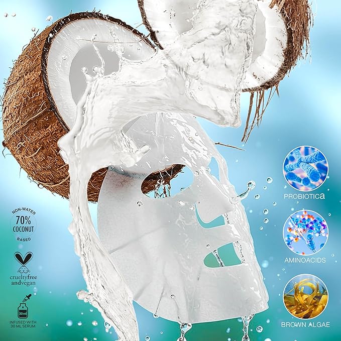 STARSKIN Red Carpet Ready Bio-Cellulose Face Mask – 1 Pack, Hydrating Face Mask for all Skin Types, Instant Hydration & Glass-Skin Glow, Revitalizing and Moisturizing, Korean Skincare