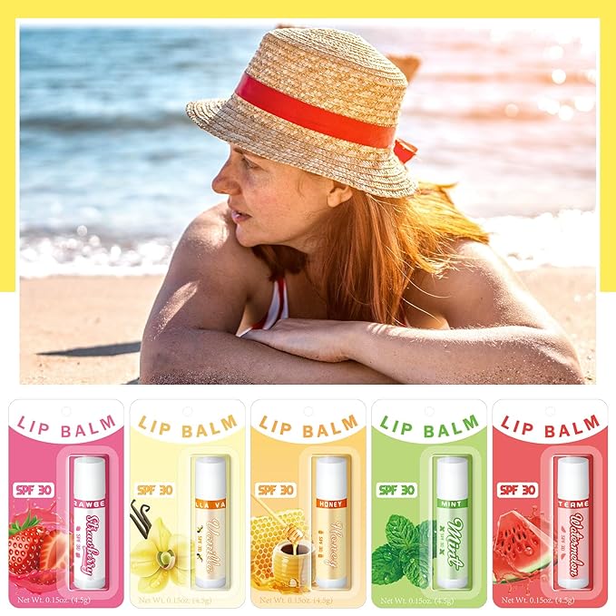 30 Pack Lip Balms SPF 30 Travel