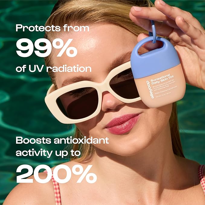 Alleyoop Sunsational Tinted Moisturizer SPF 50 for Face Broad Spectrum – 100% Mineral Face Sunscreen with Jojoba, Hydrating & Soothing Tinted Sunscreen, Vegan & Cruelty-Free (Sunrise)