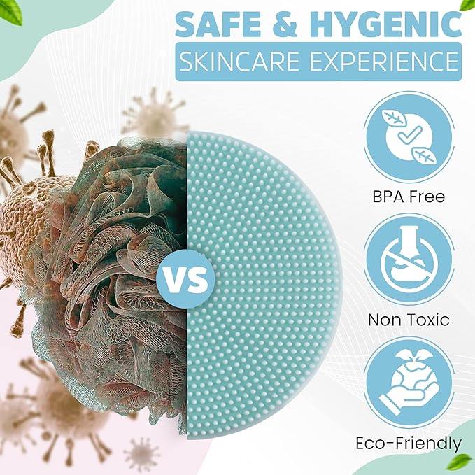 4 PCS Face Scrubber - Premium Silicone Brush and Face Exfoliator Scrubber for Deep Cleansing, Facial Exfoliating, and Pore Cleaning; Ideal Brush for Women and Men, Skin Care Essential