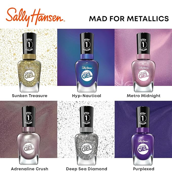Sally Hansen Miracle Gel™, Purplexed, Long Lasting, Gel-Like Formula, No UV Lamp Needed, Purple Nail Polish