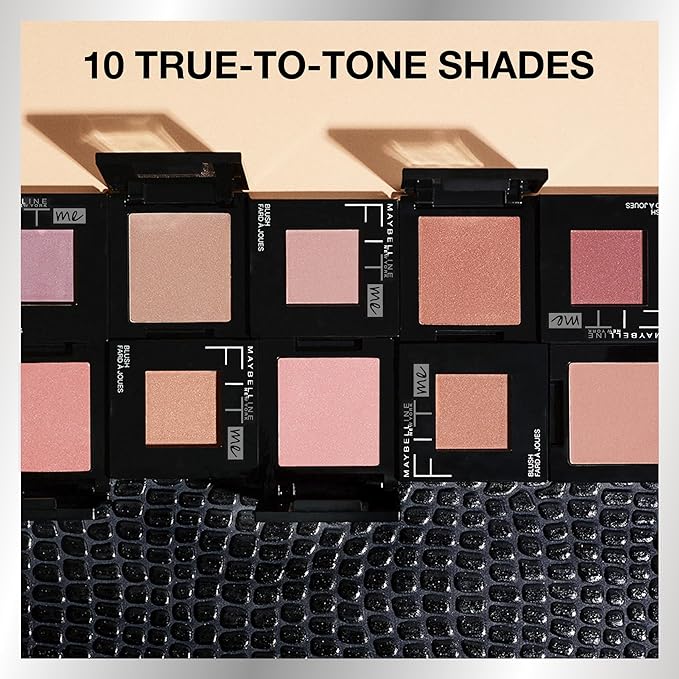 Maybelline Fit Me Blush, Lightweight, Smooth, Blendable, Long-lasting All-Day Face Enhancing Makeup Color, Wine, 1 Count