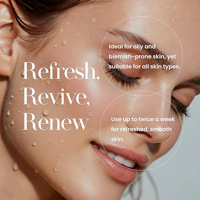 Hylunia Skincare Grape Seed Facial Scrub – Gentle Exfoliating Face Scrub with Ground Grape Seed, Bentonite Clay, and Alpha Hydroxy Acid for smooth, glowing skin and refined pores, 5.1oz