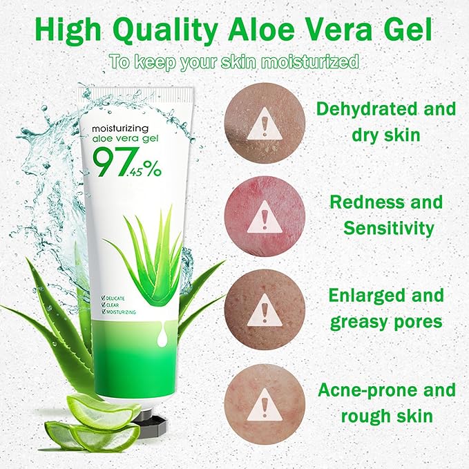 16PCS Mini Aloe Vera Gel for Face & Body, Lightweight Moisturizing Travel Size Aloe Vera Lotion Bulk Skincare, Hydrating Long Lasting Refreshing Daily Moisturizer for All Skin Types